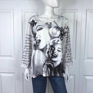 LINEA DOMANI women's Marilyn Monroe print XXL sweater